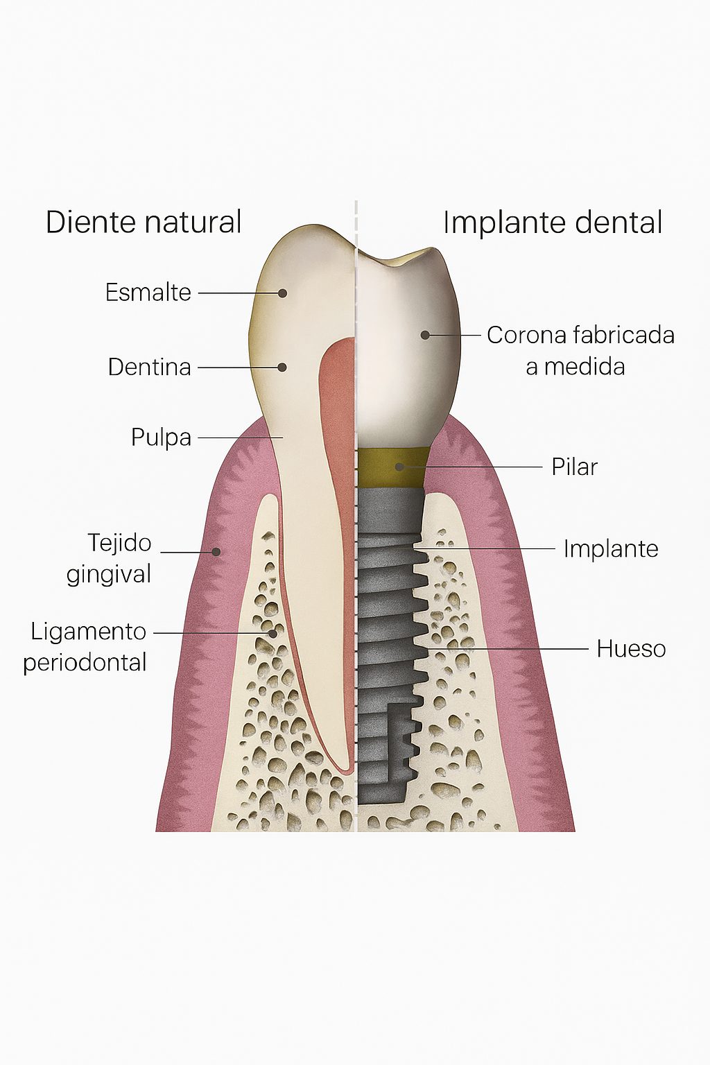 Partes de un implante dental en Jerez – Dental Top